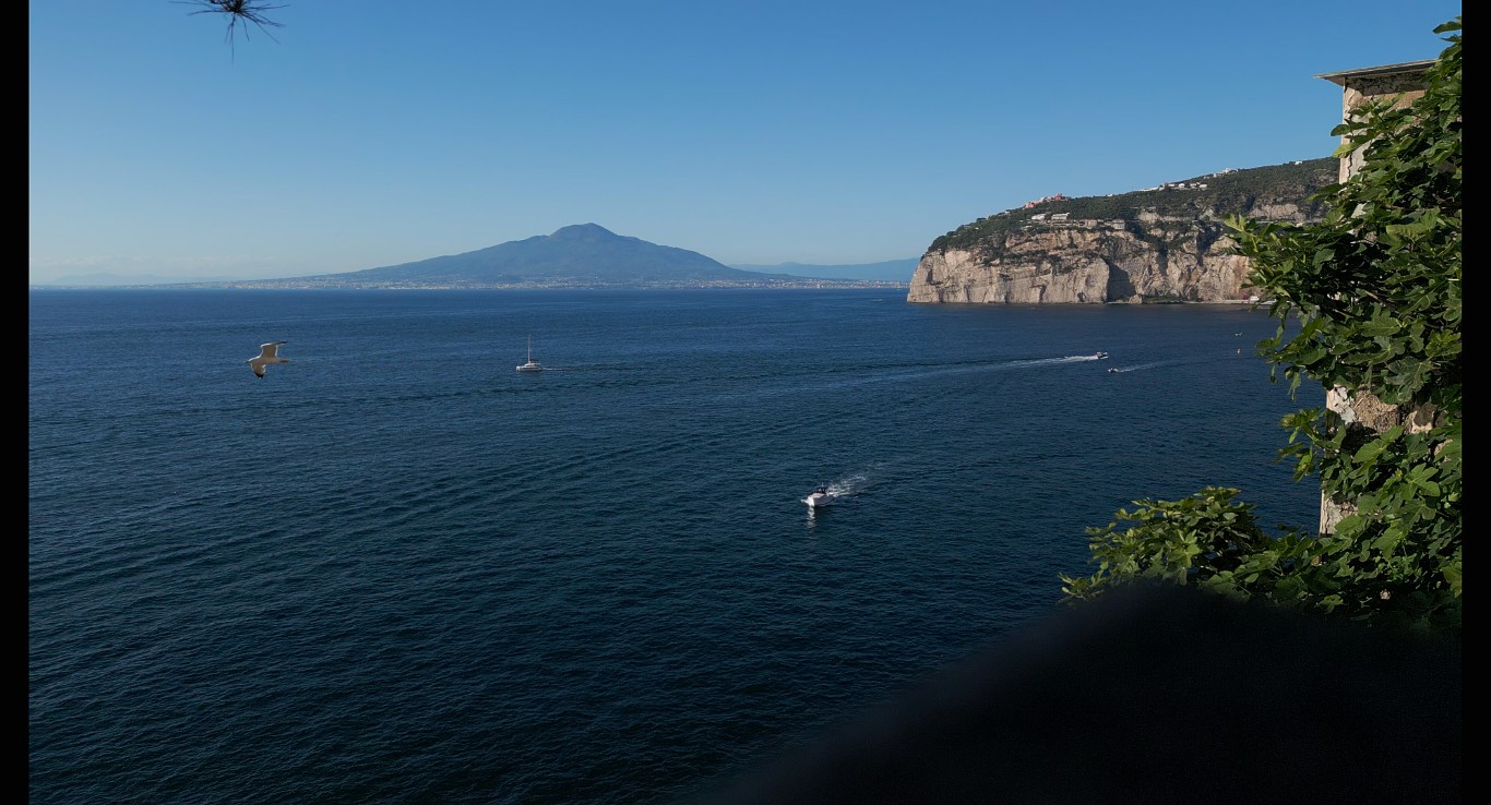 M/Y Gianlica deck view with Mediterranean panorama